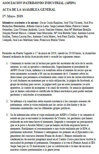 Asamblea 17/05/2019