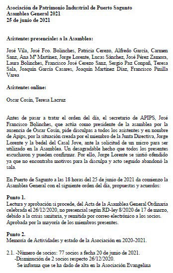 Asamblea 25/06/2021