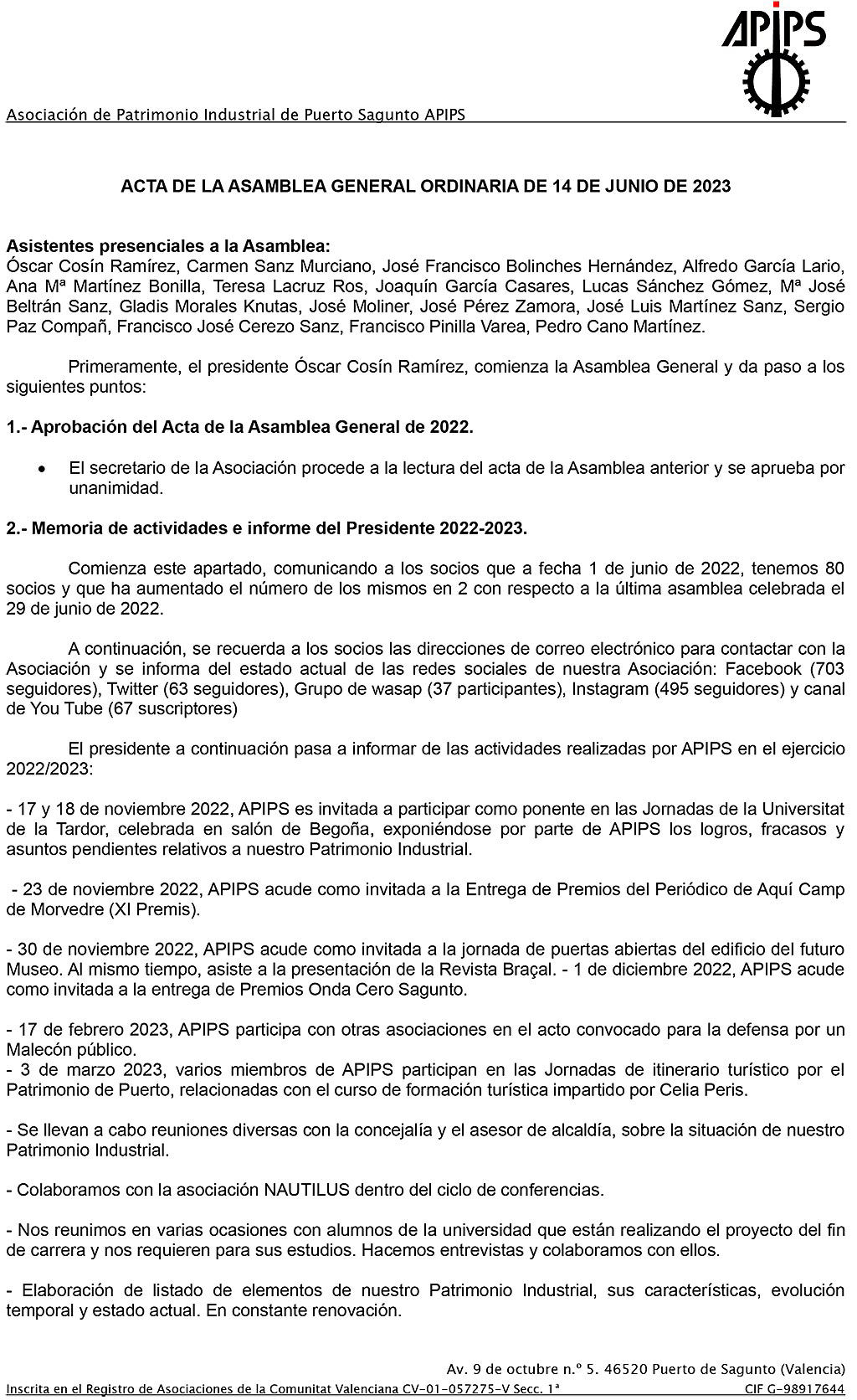 Asamblea 14/06/2023