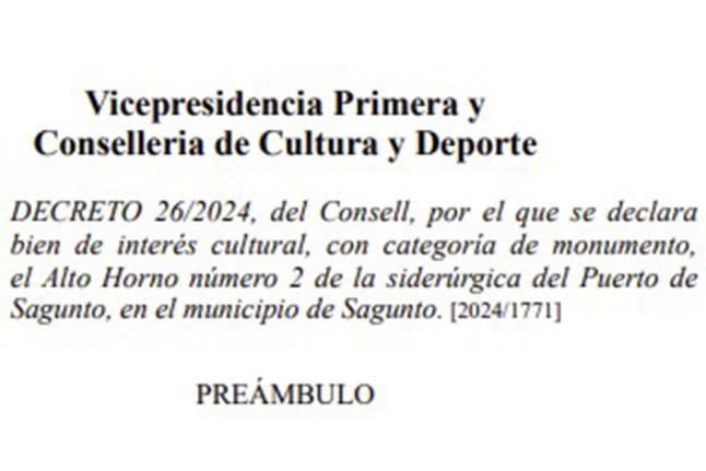 DECLARACION BIC ALTO HORNO